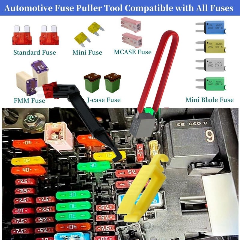 Funayama Relay Puller Pliers, Fuse Puller Pliers, Automotive Tools Relay Clamp Puller Fuse Puller, Car Vehicle Battery Terminal Wiper Remover Pliers - (4 Pack) - Image 2